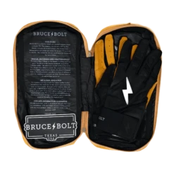 Bruce Bolt PREMIUM PRO Long Cuff Batting Gloves: Black -NEW ERA Store LC BLKG BAG2