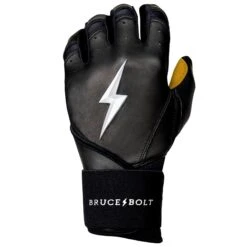 Bruce Bolt PREMIUM PRO Long Cuff Batting Gloves: Black -NEW ERA Store LC BLKG LEFT