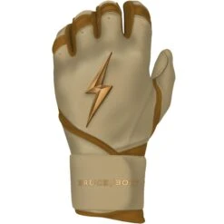 Bruce Bolt PREMIUM PRO Gold Series Batting Gloves: Long Cuff -NEW ERA Store LC GLD LEFT