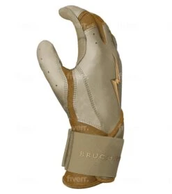 Bruce Bolt PREMIUM PRO Gold Series Batting Gloves: Long Cuff -NEW ERA Store LC GLD SIDE scaled