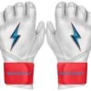 Bruce Bolt PREMIUM PRO BRINSON Series Long Cuff Batting Gloves: White