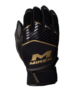 Miken Softball MK7X Adult Black And Gold Batting Gloves: MBGGLD-BLK -NEW ERA Store MBGGLDblack3