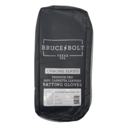 Bruce Bolt PREMIUM PRO Chrome Series Short Cuff Batting Gloves: White -NEW ERA Store SC CHRW BAG