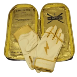 Bruce Bolt PREMIUM PRO Gold Series Batting Gloves: Short Cuff -NEW ERA Store SC GLD BAG2