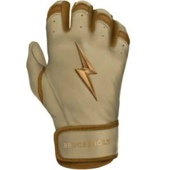 Bruce Bolt PREMIUM PRO Gold Series Batting Gloves: Short Cuff -NEW ERA Store SC GLD RIGHT