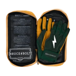 Bruce Bolt PREMIUM PRO Short Cuff Batting Gloves: GREEN -NEW ERA Store SC GRNG BAG2