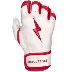 Bruce Bolt PREMIUM PRO BADER Series Short Cuff Batting Gloves: White 8 Bruce Bolt PREMIUM PRO BADER Series Short Cuff Batting Gloves: White -NEW ERA Store SC HBW RIGHT