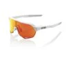 100% S2 Sunglasses Soft Tact Off White - HiPER Red Multilayer Mirror Lens