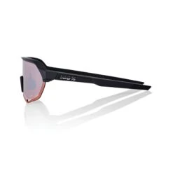 100% S2 Sunglasses Soft Tact Black - HiPER Crimson Silver Mirror Lens -NEW ERA Store SP22 S2 60006 00002 PROFILE