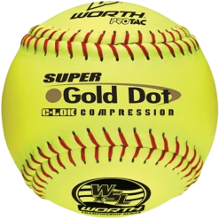 Worth 12" Super Gold Dot WSL Slowpitch Softballs (Dozen): YS44WSLS