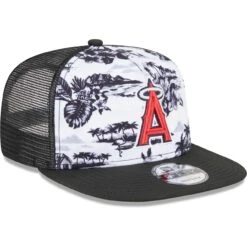 Men's Los Angeles Angels New Era White/Black Vacay 2.0 A-Frame Trucker 9FIFTY Snapback Hat -NEW ERA Store black los angeles angels vacay 20 a frame trucker 9fifty snapback hat ss5 p 200013029pv 3u 65sgjhuwnx387khmnda5v blan7x2dritsztirodsc