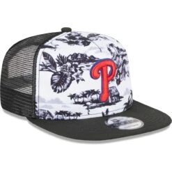 Men's Philadelphia Phillies New Era White/Black Vacay 2.0 A-Frame Trucker 9FIFTY Snapback Hat -NEW ERA Store black philadelphia phillies vacay 20 a frame trucker 9fifty snapback hat ss5 p 200013037pv 3u 3h0kg1p4fpqiqiekktwnv ggsnjwyj4yaabz6vdzv3