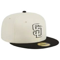 Men's San Diego Padres New Era Stone/Black Chrome 59FIFTY Fitted Hat -NEW ERA Store black san diego padres chrome 59fifty fitted hat ss5 p 200013224pv 3u ao9bdadnwkadjpf8q1tbv gbvp7szsu0bewxoxvjbd