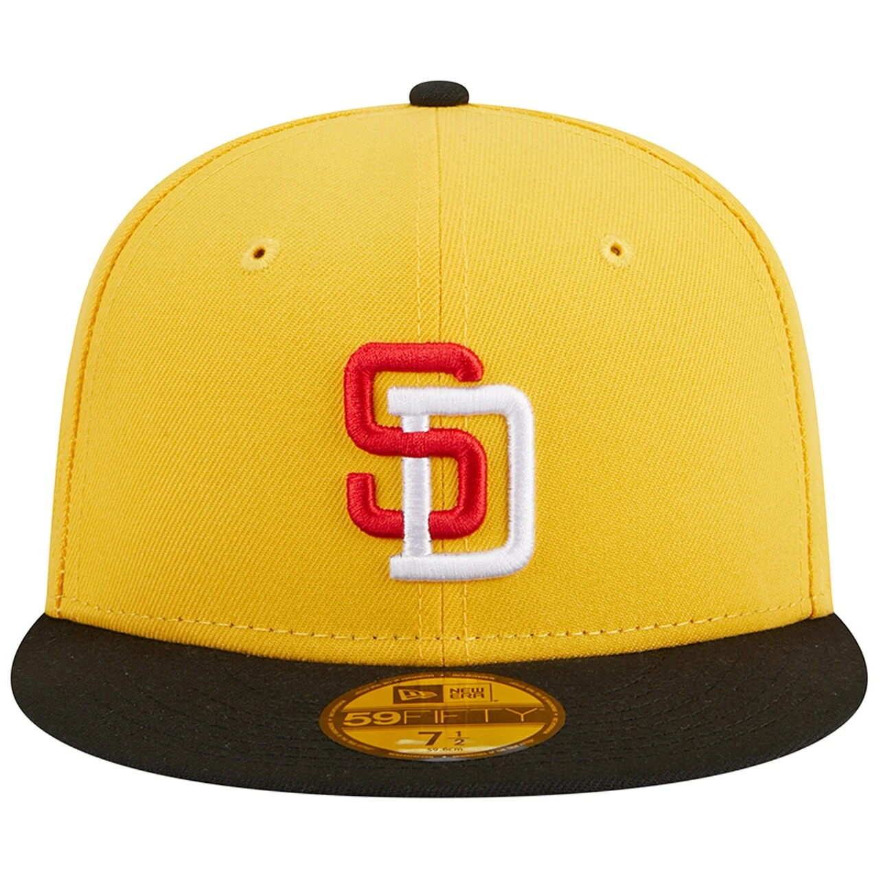 Men's San Diego Padres New Era Yellow/Black Grilled 59FIFTY Fitted Hat 2 Men's San Diego Padres New Era Yellow/Black Grilled 59FIFTY Fitted Hat - Image 2