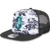 Men's Seattle Mariners New Era White/Black Vacay 2.0 A-Frame Trucker 9FIFTY Snapback Hat