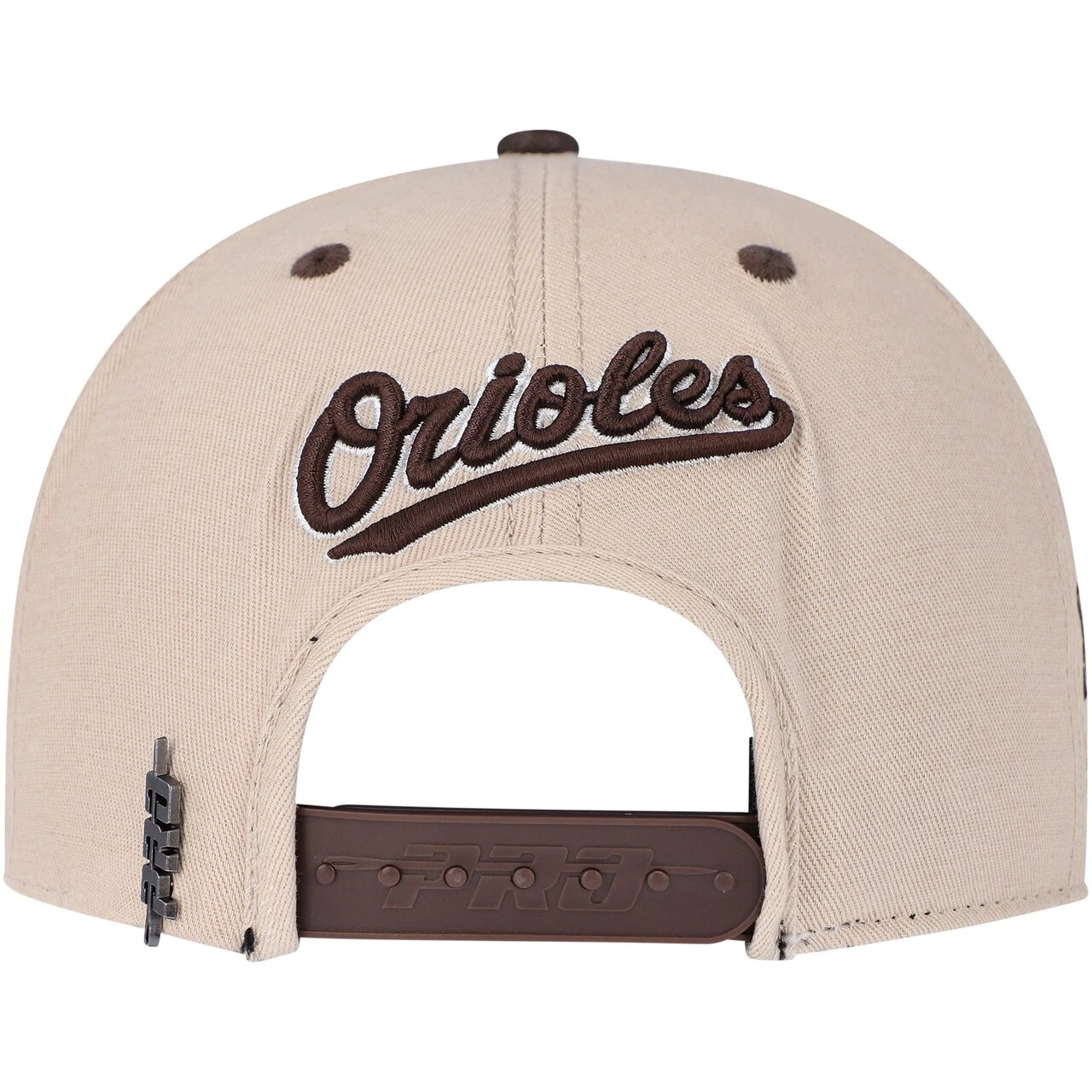 Men's Baltimore Orioles Pro Standard White/Brown Chocolate Ice Cream Drip Snapback Hat 4 Men's Baltimore Orioles Pro Standard White/Brown Chocolate Ice Cream Drip Snapback Hat - Image 4