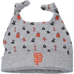 Infant San Francisco Giants New Era Heather Gray Critter Cuffed Knit Hat