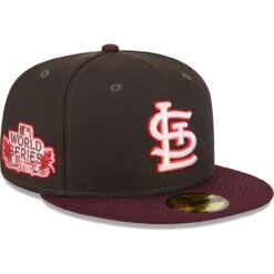 Men's St. Louis Cardinals New Era Brown/Maroon Chocolate Strawberry 59FIFTY Fitted Hat