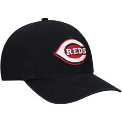 Men's Cincinnati Reds '47 Black 1913 Logo Cooperstown Collection Clean Up Adjustable Hat -NEW ERA Store mens 47 black cincinnati reds 1913 logo cooperstown collection clean up adjustable hat pi3872000 altimages ff 3872983 ce935ce87c802a7f7ff6alt3 full