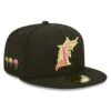 Men's Florida Marlins New Era Black Summer Sherbet 59FIFTY Fitted Hat