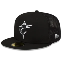 Men's Miami Marlins New Era Black 2023 Batting Practice 59FIFTY Fitted Hat