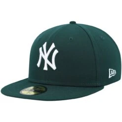 Men's New York Yankees New Era Green White Logo 59FIFTY Fitted Hat