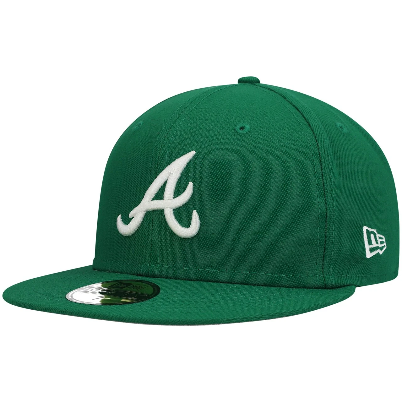Men's Atlanta Braves New Era Kelly Green White Logo 59FIFTY Fitted Hat 1 Men's Atlanta Braves New Era Kelly Green White Logo 59FIFTY Fitted Hat
