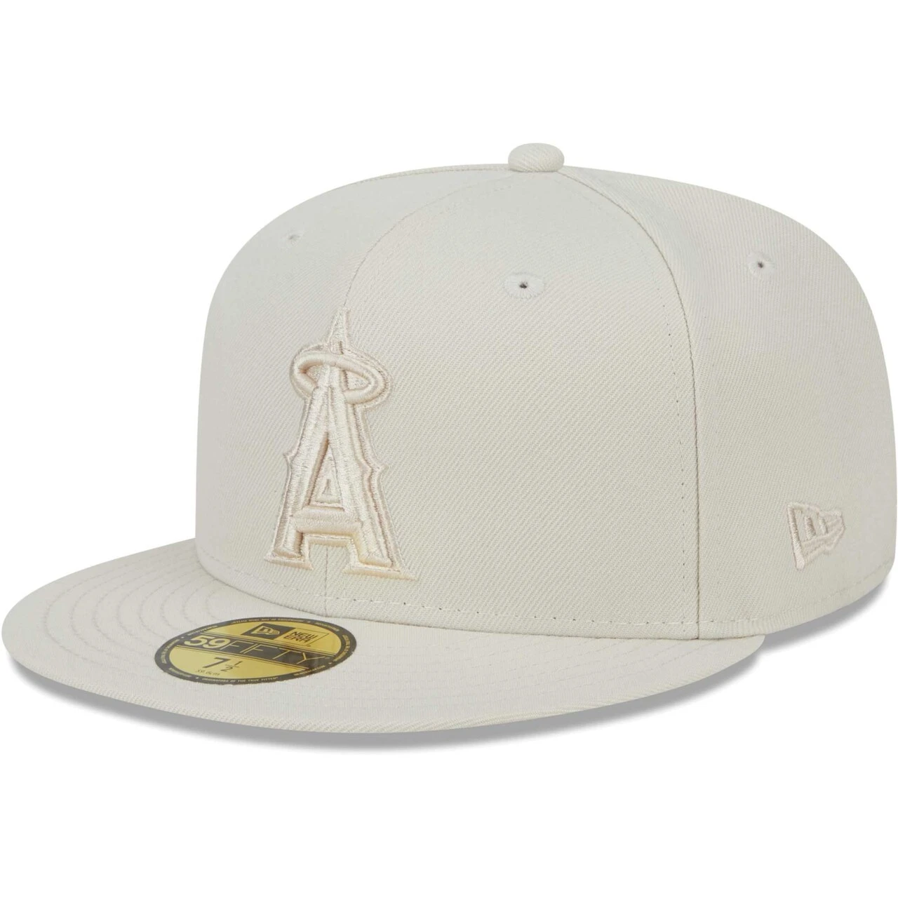 Men's Los Angeles Angels New Era Khaki Tonal 59FIFTY Fitted Hat 1 Men's Los Angeles Angels New Era Khaki Tonal 59FIFTY Fitted Hat
