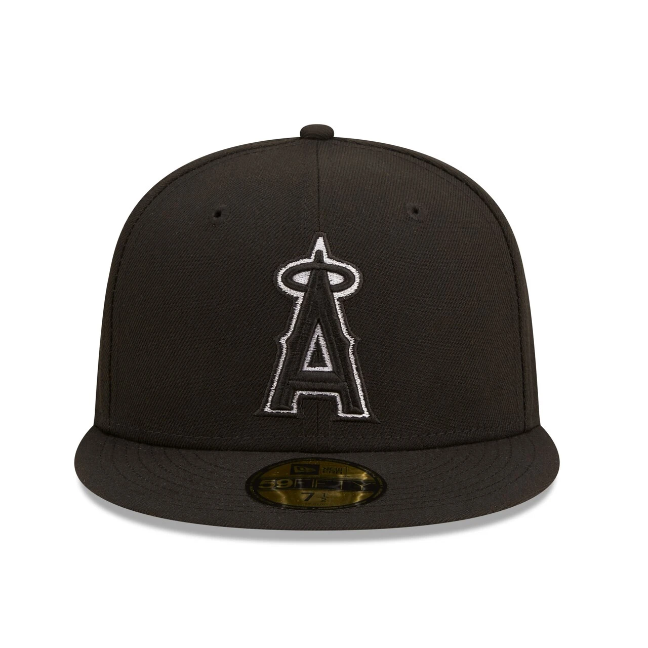 Men's Los Angeles Angels New Era Black On Black Dub 59FIFTY Fitted Hat 2 Men's Los Angeles Angels New Era Black On Black Dub 59FIFTY Fitted Hat - Image 2