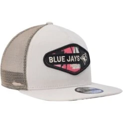 Men's Toronto Blue Jays New Era Natural Retro Beachin' Patch A-Frame Trucker 9FIFTY Snapback Hat -NEW ERA Store mens new era natural toronto blue jays retro beachin patch a frame trucker 9fifty snapback hat ss5 p 200003590pv 3u sngxeljybiux9iepb0fhv 4odlkmluhlizuhrau7dk