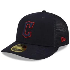 Men's Cleveland Guardians New Era Navy 2023 Batting Practice 59FIFTY Fitted Hat
