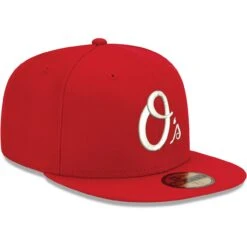 Men's Baltimore Orioles New Era Red White Logo 59FIFTY Fitted Hat -NEW ERA Store mens new era red baltimore orioles white logo 59fifty fitted hat pi4692000 altimages ff 4692876 596f71359e866f3aa447alt3 full