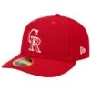 Men's Colorado Rockies New Era Scarlet Low Profile 59FIFTY Fitted Hat