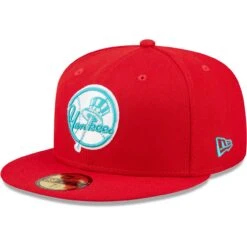 Men's New York Yankees New Era Scarlet Yankee Stadium Teal Undervisor 59FIFTY Fitted Hat -NEW ERA Store mens new era scarlet new york yankees yankee stadium teal undervisor 59fifty fitted hat pi4694000 altimages ff 4694106 0830548caf6b071cd75dalt3 full