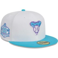 Men's Arizona Diamondbacks New Era White Vice 59FIFTY Fitted Hat