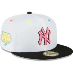 Men's New York Yankees New Era White Neon Eye 59FIFTY Fitted Hat