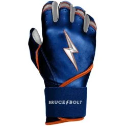 Bruce Bolt PREMIUM PRO NIMMO Long Cuff Batting Gloves: Mets Blue -NEW ERA Store premium pro nimmo series long cuff batting gloves blue gloves brucebolt 426818