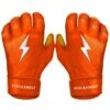 Bruce Bolt PREMIUM PRO Short Cuff Batting Gloves: Orange