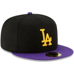 Men's LA New Era Black/Purple Crossover 59FIFTY Hat -NEW ERA Store purple la crossover 59fifty hat pi3359000 altimages ff 3359406 be147bdf7f9e1cbdbe83alt3 full