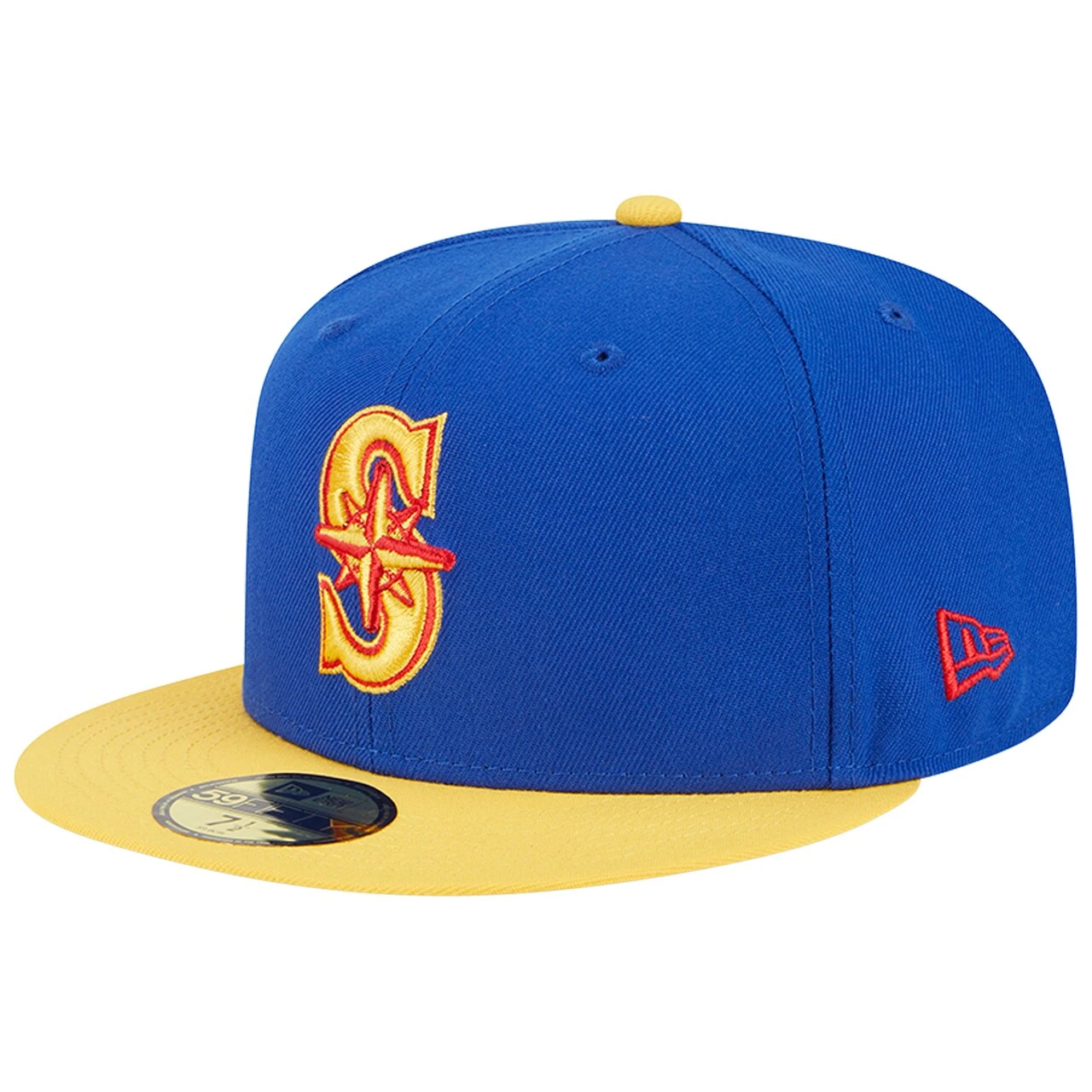 Men's Seattle Mariners New Era Royal/Yellow Empire 59FIFTY Fitted Hat 3 Men's Seattle Mariners New Era Royal/Yellow Empire 59FIFTY Fitted Hat - Image 3