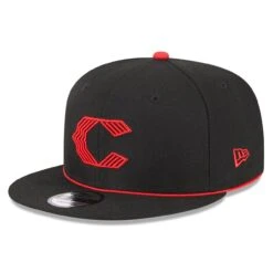 Youth Cincinnati Reds New Era Black 2023 City Connect 9FIFTY Snapback Adjustable Hat